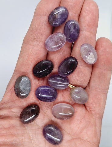 Read Description - 18x13mm Purple Amethyst Flat Backed Gemstone Cabochon S2081