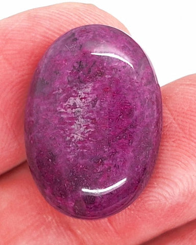 25x18mm Violet Purple Dyed Ripple Jasper Semi-Precious gemstone Flat back cabochon S2092A