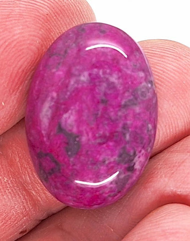 25x18mm Violet Purple Dyed Ripple Jasper Semi-Precious gemstone Flat back cabochon S2092C