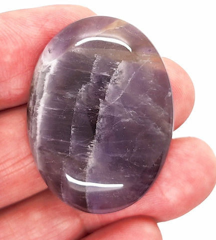 40x30mm Natural Amethyst Gemstone Flat Back Cabachon S2104B