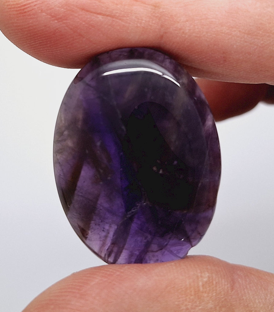 40x30mm Natural Amethyst Gemstone Flat Back Cabachon S2104G