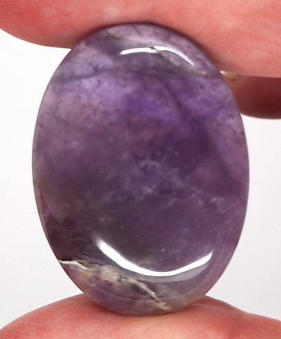 40x30mm Natural Amethyst Gemstone Flat Back Cabachon  S2104H
