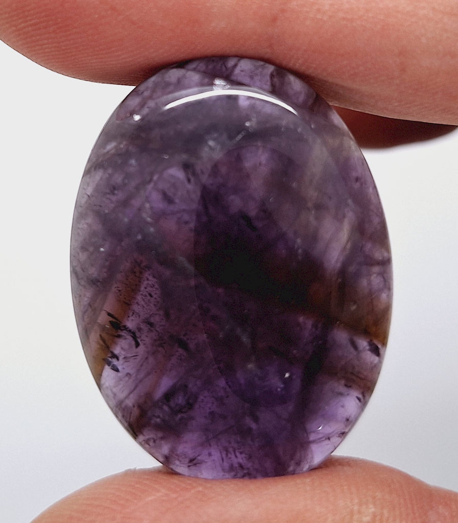 40x30mm Natural Amethyst Gemstone Flat Back Cabachon  S2104K