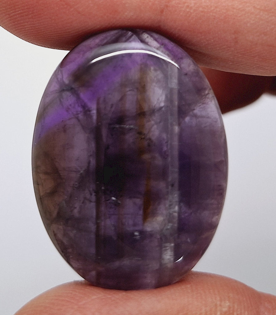 40x30mm Natural Amethyst Gemstone Flat Back Cabachon  S2104L