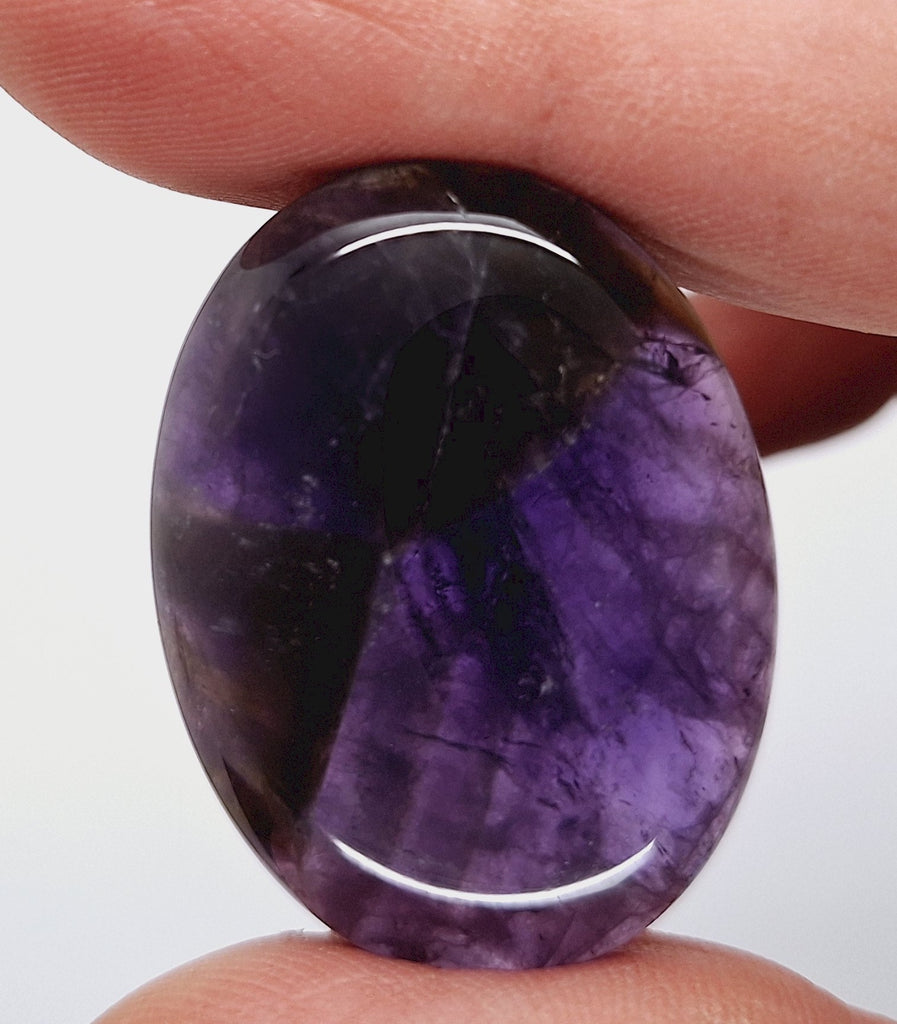 40x30mm Natural Amethyst Gemstone Flat Back Cabachon  S2104M