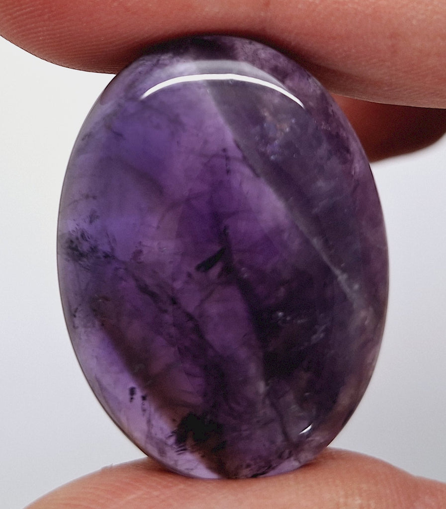 40x30mm Natural Amethyst Gemstone Flat Back Cabochon  S2104O