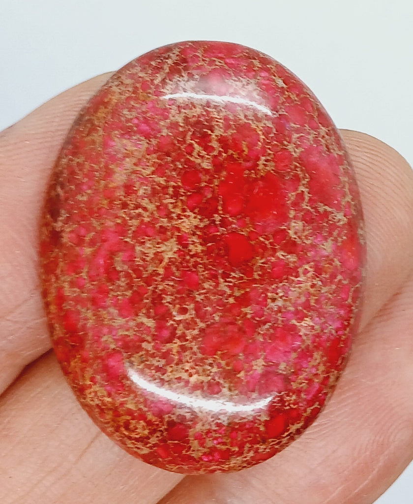 40x30mm Red Pink Matrix Collage Stone Oval Loose Cabachon S2154E