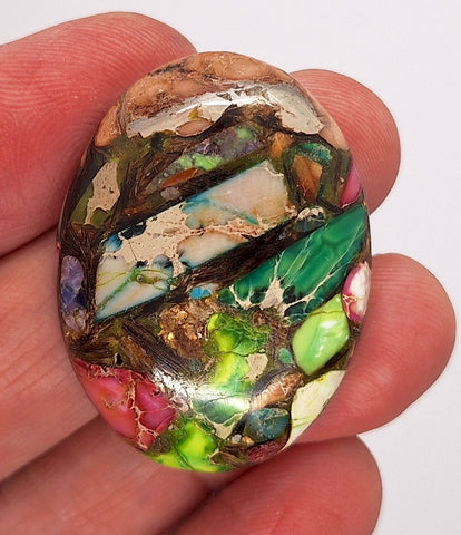 40x30mm Rainbow Matrix Collage Stones Single piece you are buying this stone S2155B