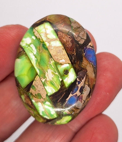 40x30mm Rainbow Matrix Collage Stones Single piece you are buying this stone S2155E