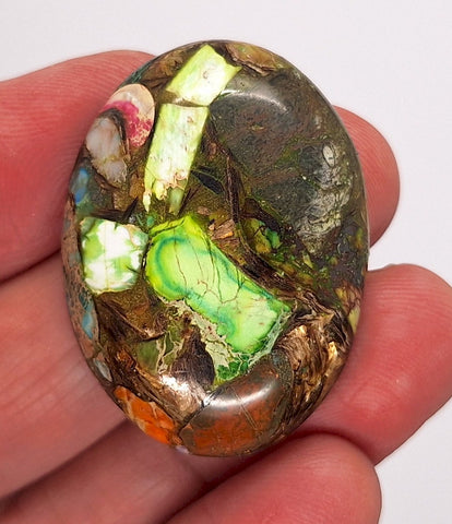 40x30mm Rainbow Matrix Collage Stones Single piece you are buying this stone S2155G