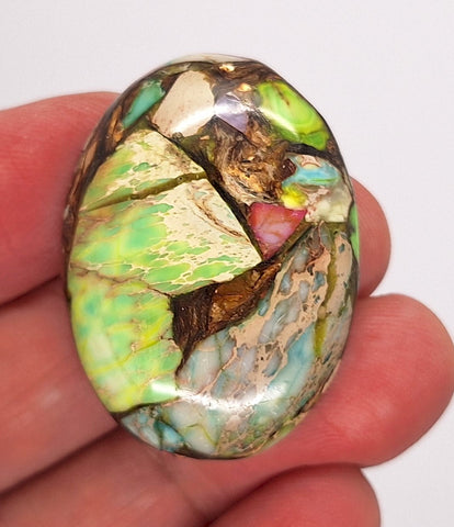 40x30mm Rainbow Matrix Collage Stones Single piece you are buying this stone S2155D