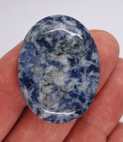 40x30mm Blue Spot Jasper Flat Backed Loose Semi-precious Gemstone Cabochon S2171A