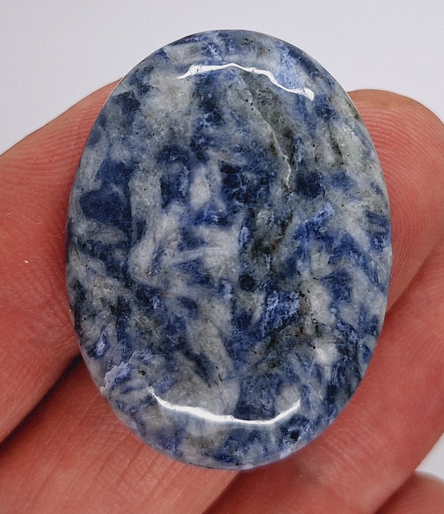 40x30mm Blue Spot Jasper Flat Backed Loose Semi-precious Gemstone Cabochon S2171B