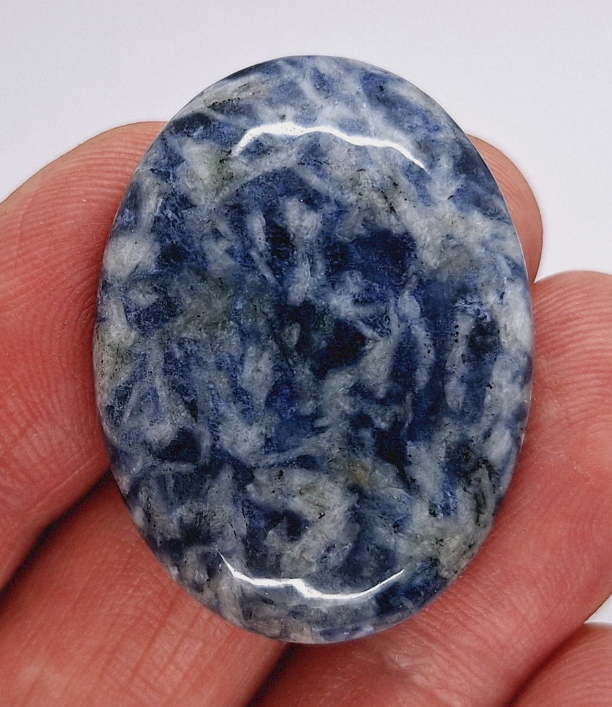 40x30mm Blue Spot Jasper Flat Backed Loose Semi-precious Gemstone Cabochon S2171D