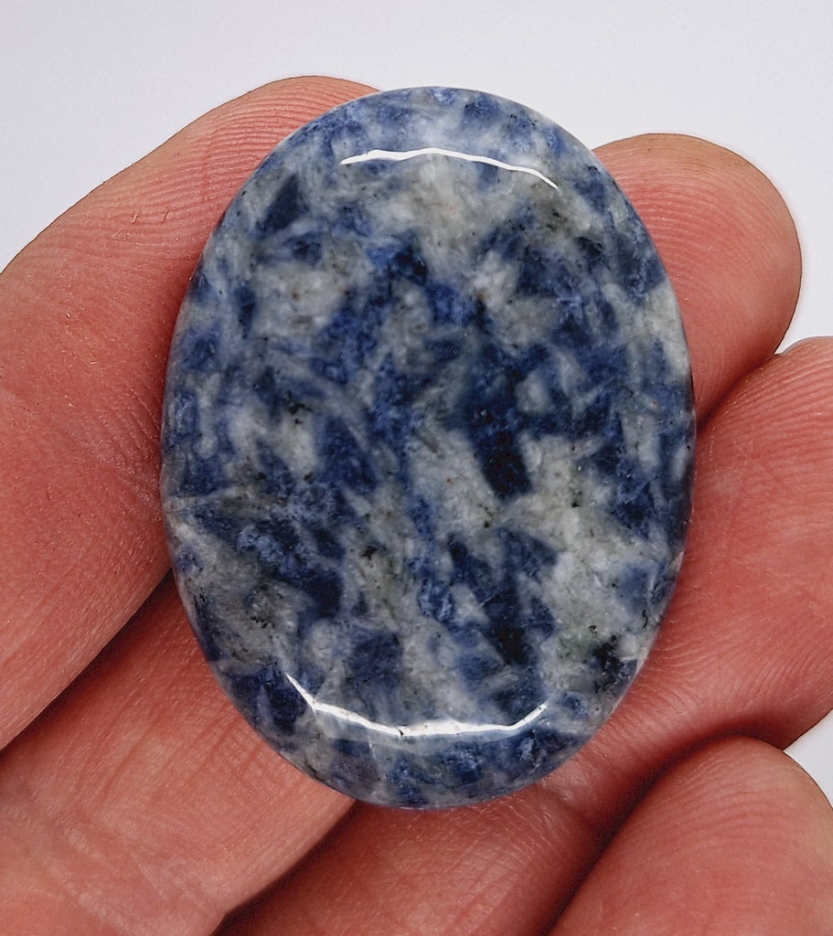 40x30mm Blue Spot Jasper Flat Backed Loose Semi-precious Gemstone Cabochon S2171E