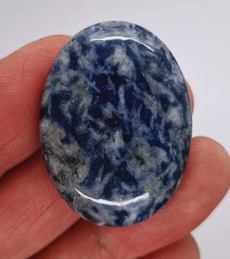 40x30mm Blue Spot Jasper Flat Backed Loose Semi-precious Gemstone Cabochon S2171F