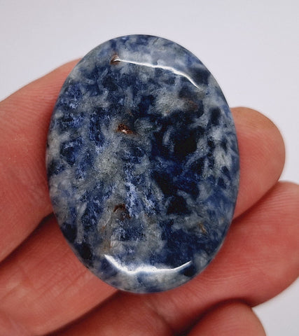 40x30mm Blue Spot Jasper Flat Backed Loose Semi-precious Gemstone Cabochon S2171G