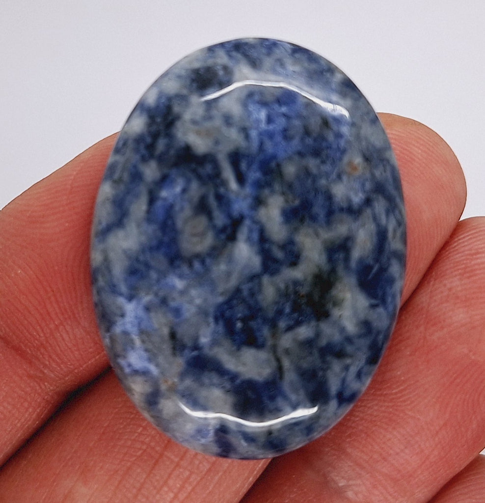 40x30mm Blue Spot Jasper Flat Backed Loose Semi-precious Gemstone Cabochon S2171i