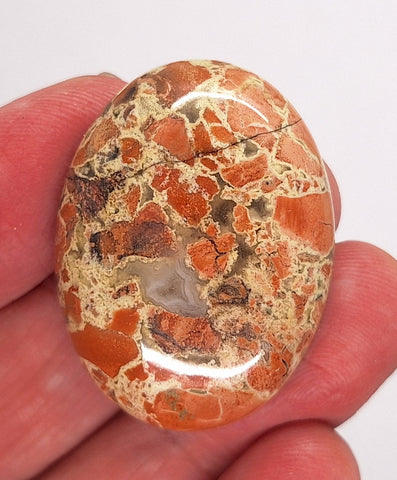 40x30mm Brecciated Jasper Cabochon Oval Loose Gem stone Cab S2175A