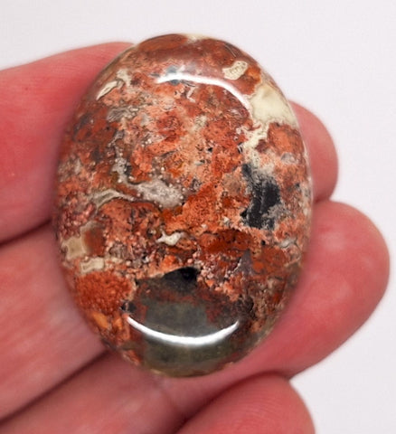 40x30mm Brecciated Jasper Cabochon Oval Loose Gem stone Cab S2175H