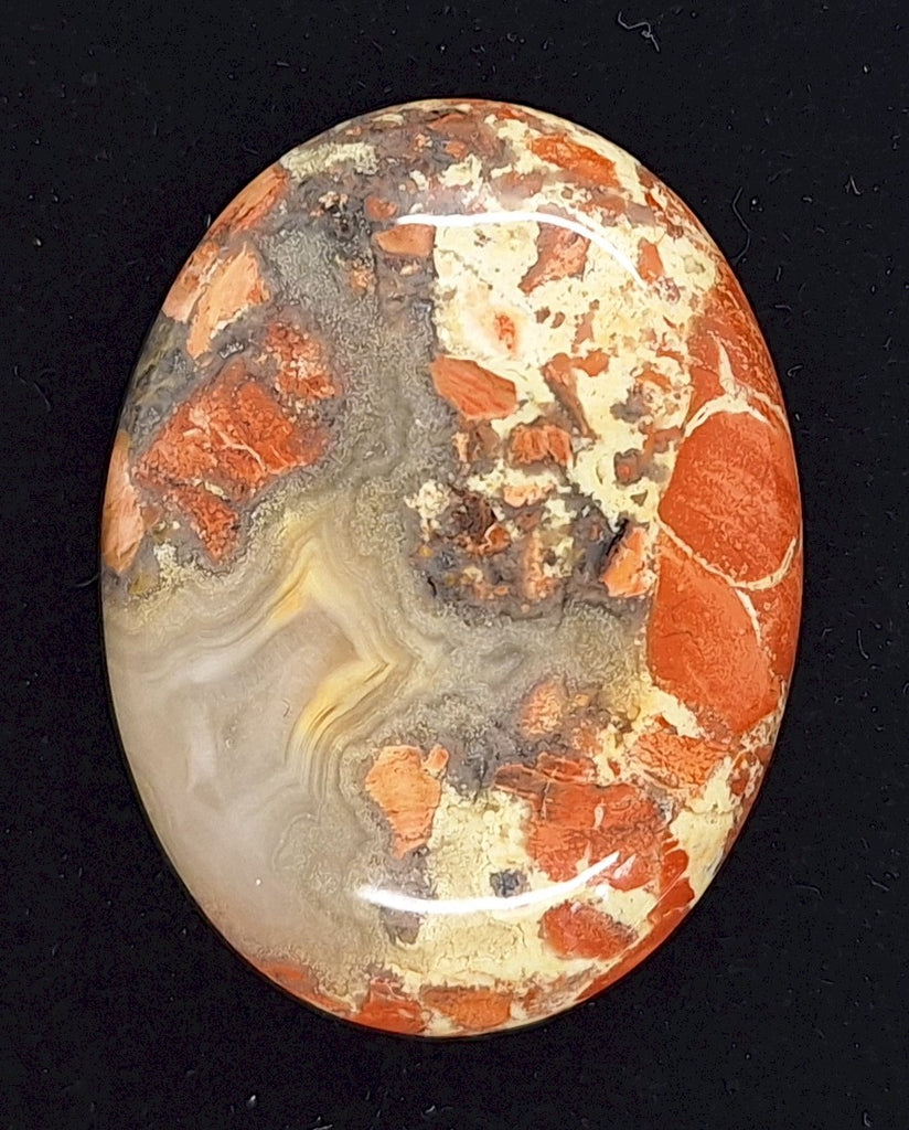 40x30mm Brecciated Jasper Cabochon Oval Loose Gem stone Cab S2175R