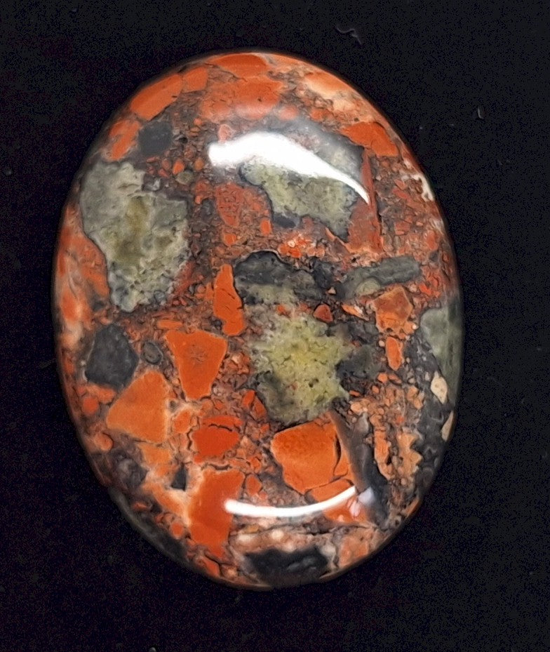 40x30mm Brecciated Jasper Cabochon Oval Loose Gem stone Cab S2175q