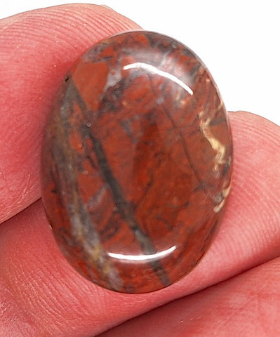 25x18mm Natural Brecciated Jasper loose oval Flat Back Cabochons S2183F