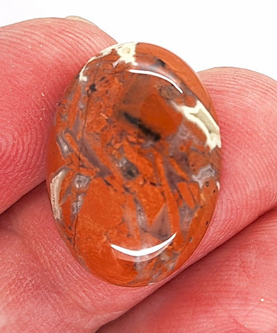 25x18mm Natural Brecciated Jasper loose oval Flat Back Cabochons S2183G