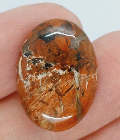 25x18mm Natural Brecciated Jasper loose oval Flat Back Cabochons S2183H