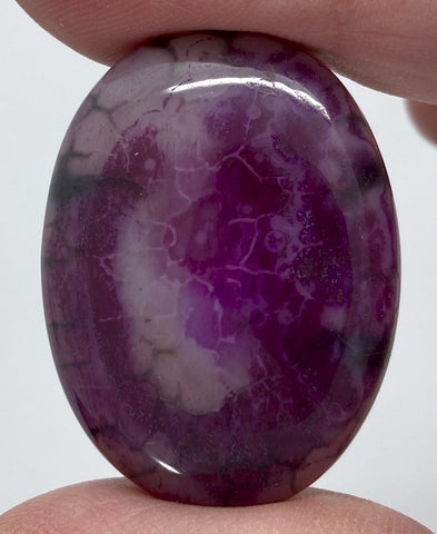40x30mm Magenta Dragons Vein Dyed flat back oval crackle agate Cabochon S2184C