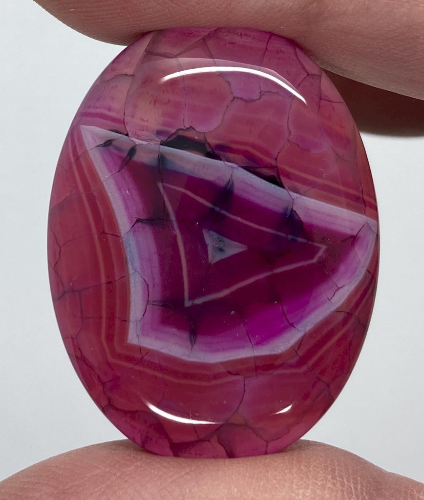 40x30mm Magenta Dragons Vein Dyed flat back oval crackle agate Cabochon S2184G