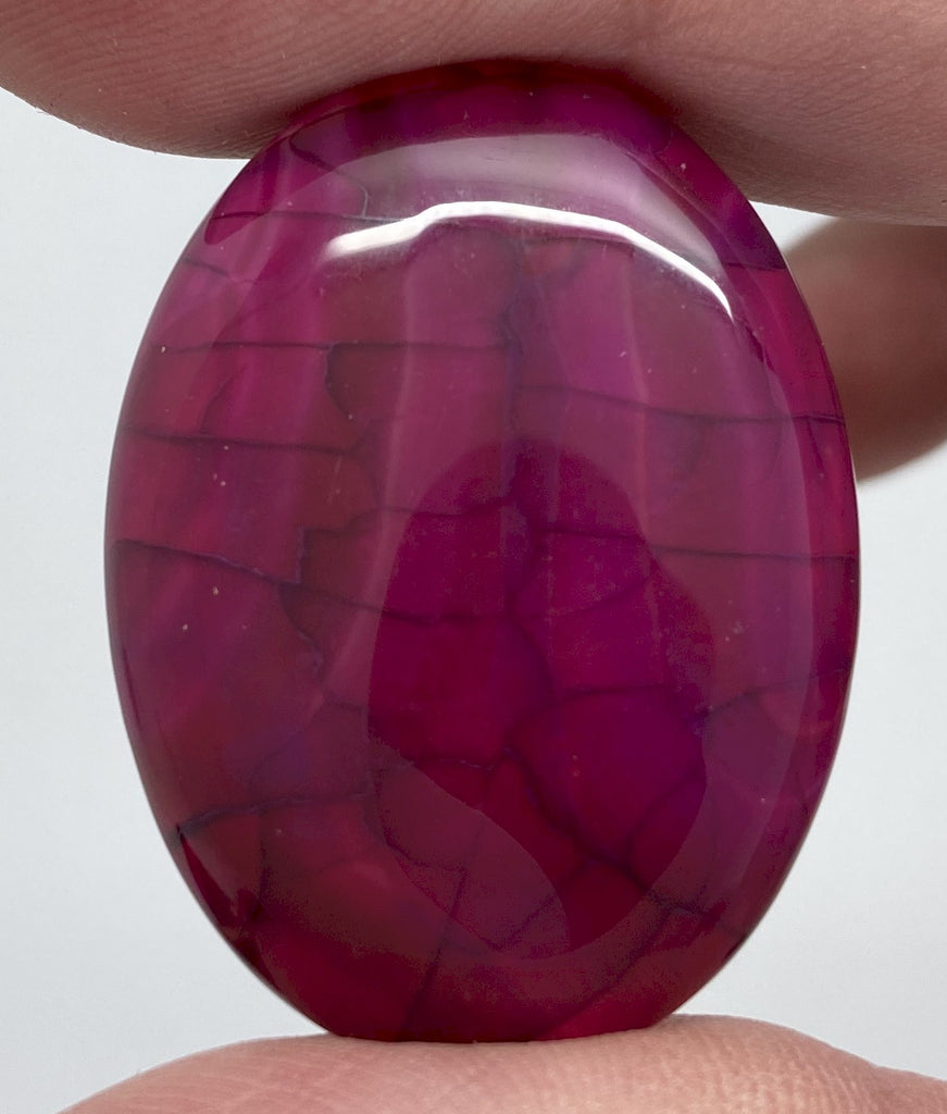 40x30mm Magenta Dragons Vein Dyed flat back oval crackle agate Cabochon S2184K