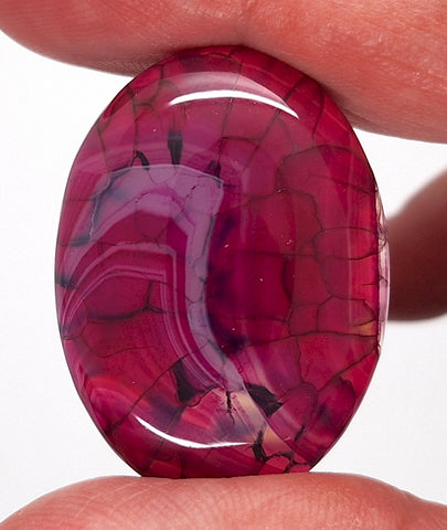40x30mm Magenta Dragons Vein Dyed flat back oval crackle agate Cabochon S2184K
