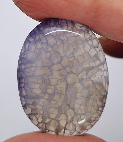 40x30mm Blue Dyed Crackle Agate Oval Flat back loose Cabachon S2195F