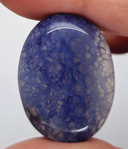 40x30mm Blue Dyed Crackle Agate Oval Flat back loose Cabachon S2195H