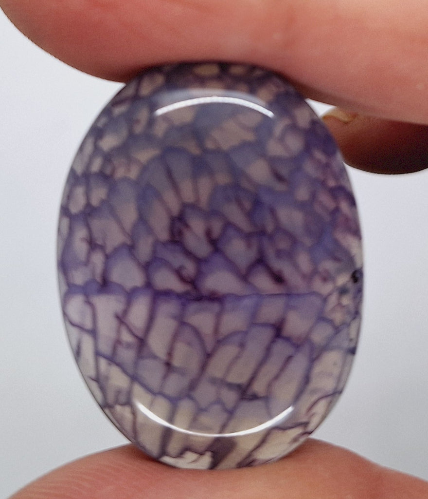 40x30mm Blue Dyed Crackle Agate Cabochon Oval Flat back loose Cabachon S2195N