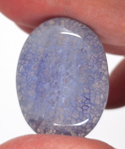 40x30mm Blue Dyed Crackle Agate Cabochon Oval Flat back loose Cabachon S2195S