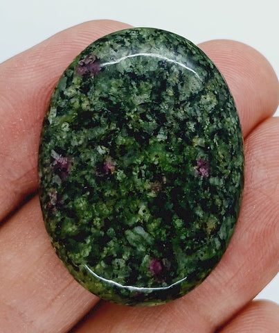 40x30mm Anyolite Ruby in Zoisite loose flat backed cabochon S2203C