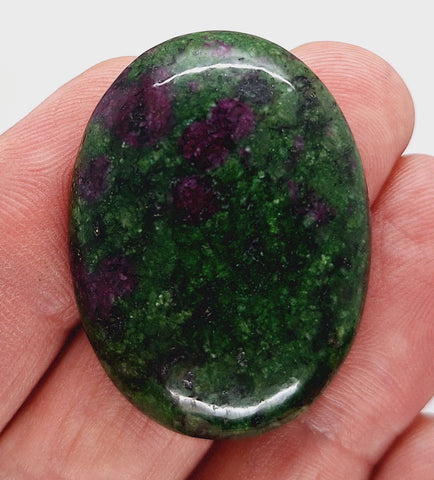 40x30mm Anyolite Ruby in Zoisite loose flat backed cabochon S2203E