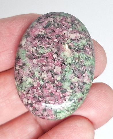 40x30mm Anyolite Ruby in Zoisite loose flat backed cabochon S2203G