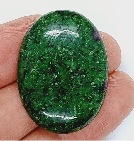 40x30mm Anyolite Ruby in Zoisite loose flat backed cabochon S2203H