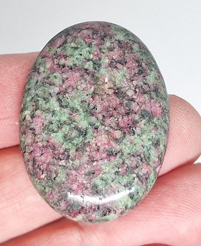 40x30mm Anyolite Ruby in Zoisite loose flat backed cabochon S2203M