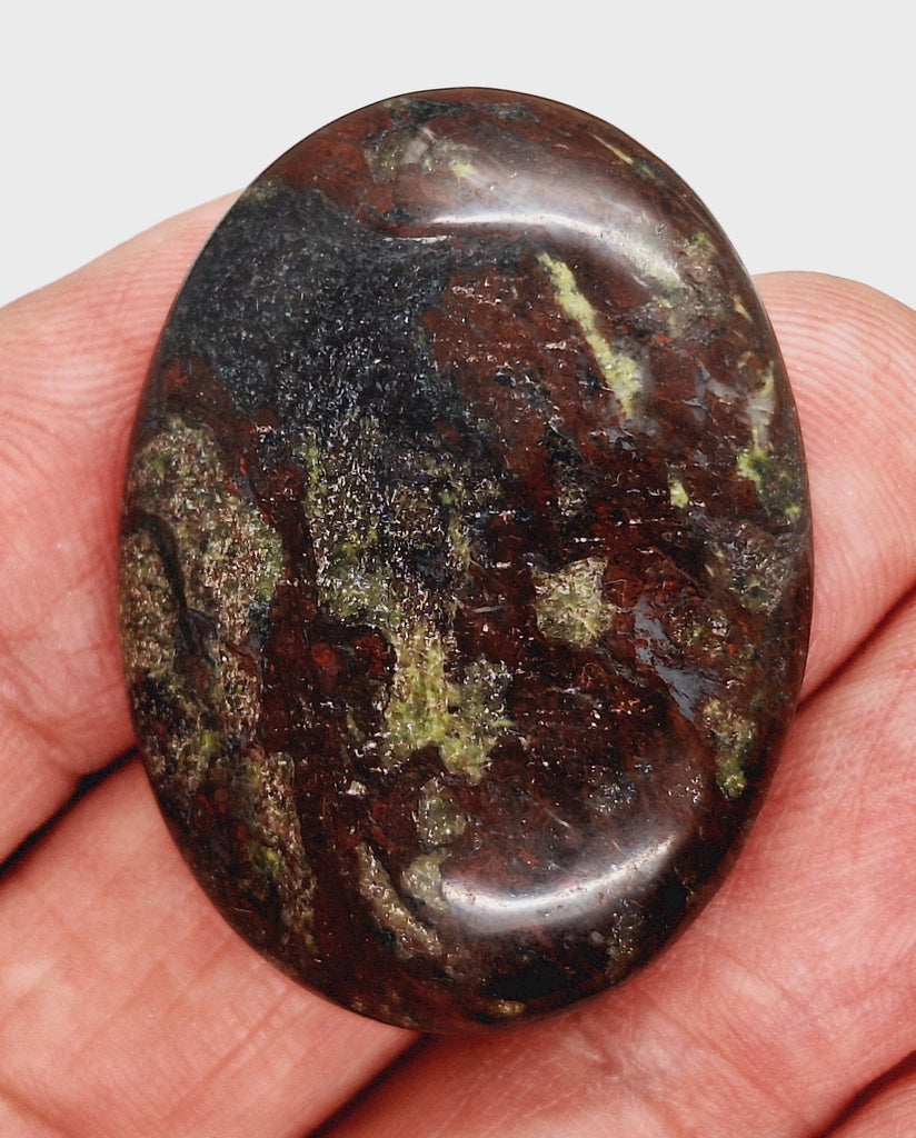 SECOND READ DESCRIPTION 40x30mm Dragon Blood Jasper Flat Back Oval Gemstone Cabochon S2204A
