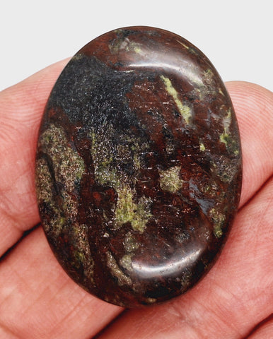 SECOND READ DESCRIPTION 40x30mm Dragon Blood Jasper Flat Back Oval Gemstone Cabochon S2204A