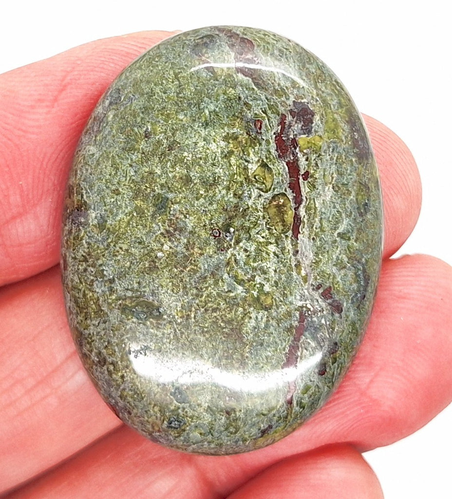 40x30mm Dragon Blood Jasper Flat Back Oval Gemstone Cabochon S2204D