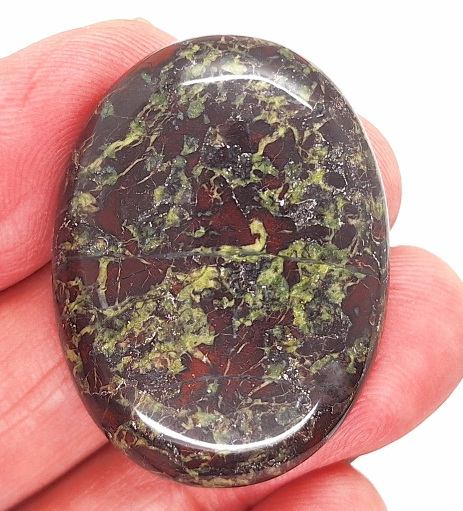 40x30mm Dragon Blood Jasper Flat Back Oval Gemstone Cabochon S2204F