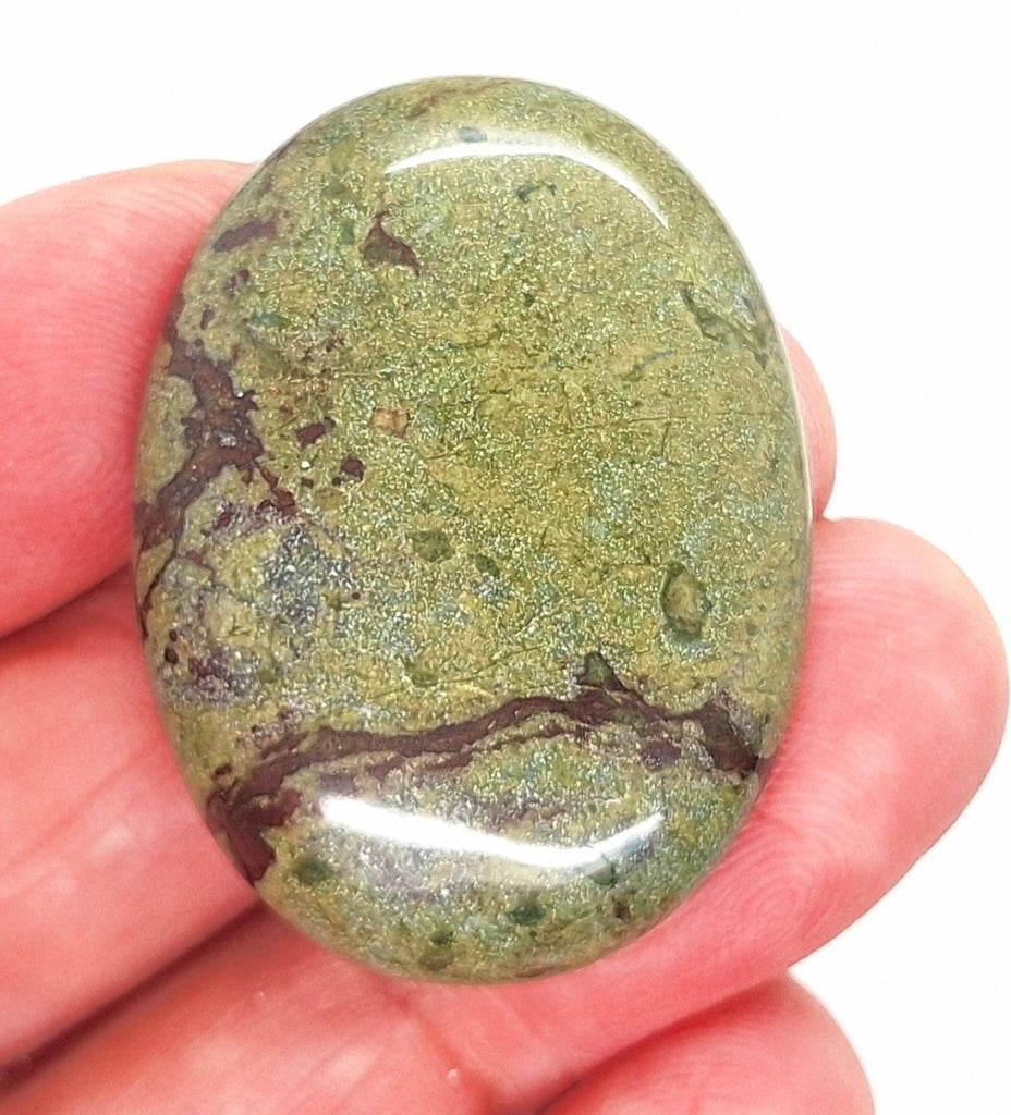 40x30mm Dragon Blood Jasper Flat Back Oval Gemstone Cabochon S2204J