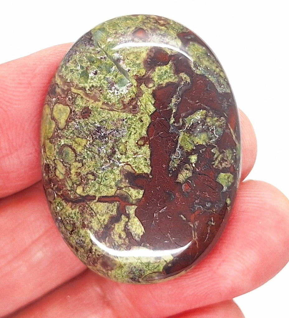 40x30mm Dragon Blood Jasper Flat Back Oval Gemstone Cabochon S2204K