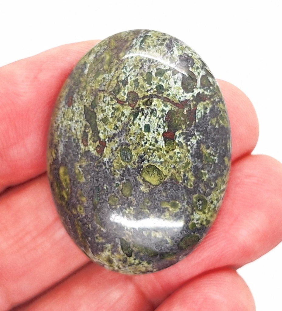 40x30mm Dragon Blood Jasper Flat Back Oval Gemstone Cabochon S2204r