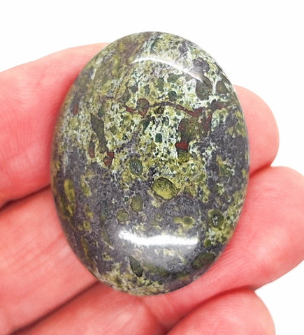 40x30mm Dragon Blood Jasper Flat Back Oval Gemstone Cabochon S2204r